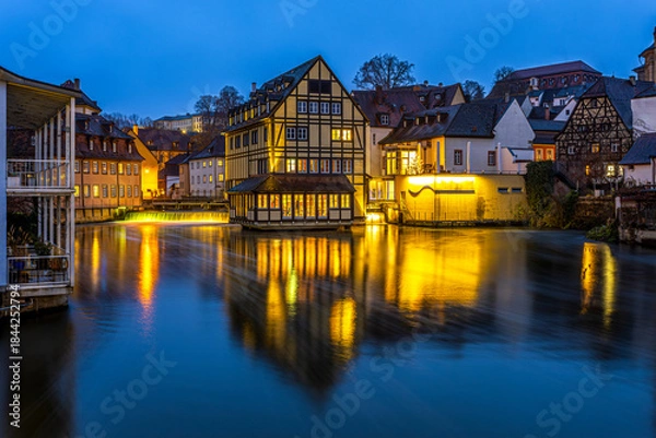 Fototapeta Bamberg night reflection