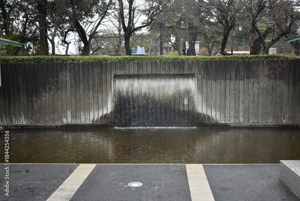 Obraz 開成山公園　水のオブジェクト