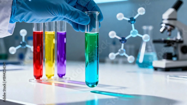 Obraz test tubes with colorful liquid