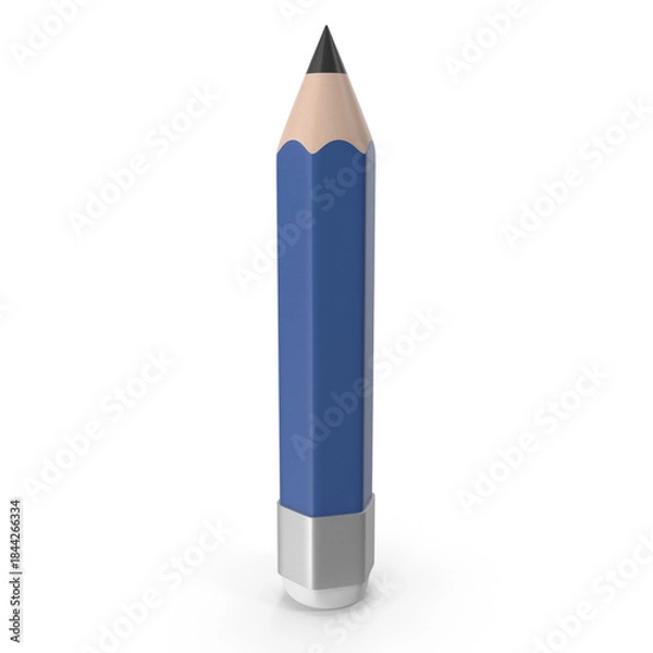Fototapeta Blue Pencil With Simple Modern Design