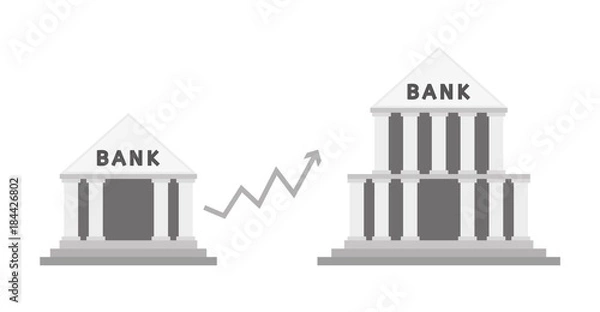 Obraz small and big bank building