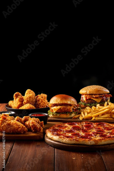 Obraz Ultimate Fast Food Feast – AI Generative