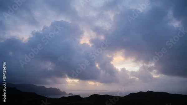 Fototapeta cloudy sunrise