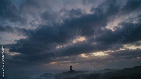 Fototapeta cloudy sunrise