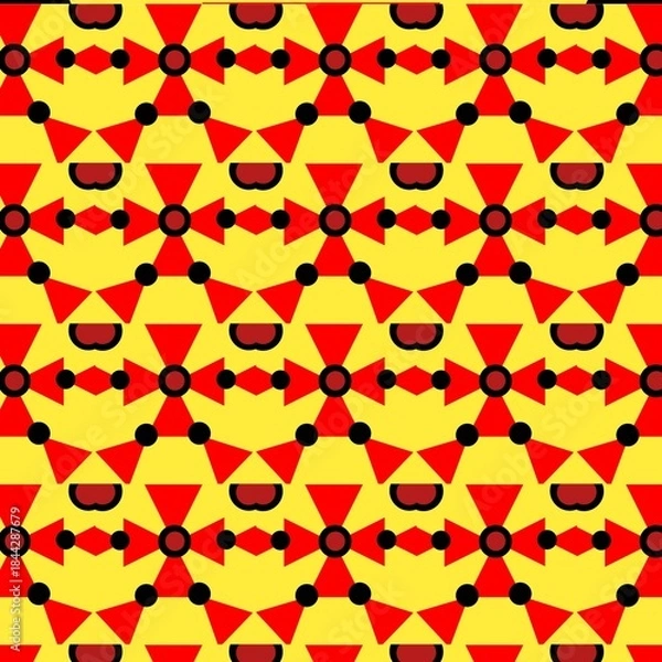 Fototapeta Seamless pattern with colorful