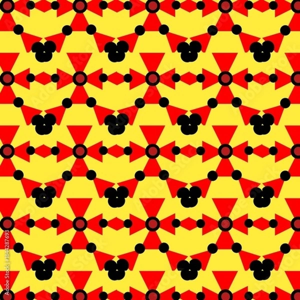 Fototapeta Seamless pattern with colorful