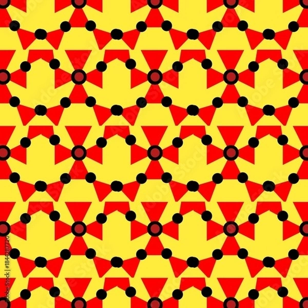 Fototapeta Seamless pattern with colorful