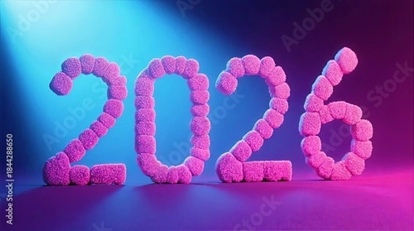 Obraz 2026 Pink Foam Tablet Macro