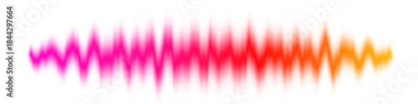 Obraz Abstract sound wave gradient music visualization isolated on white background