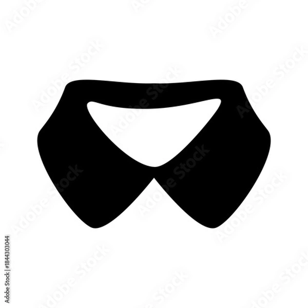 Fototapeta Shirt Collar Icon Silhouette Vector Illustration