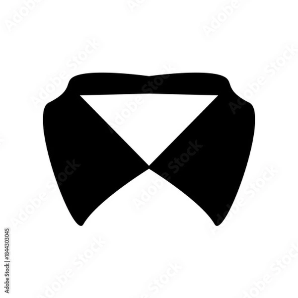 Obraz Shirt Collar Icon Silhouette Vector Illustration
