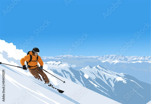 Obraz ice ski sport.eps