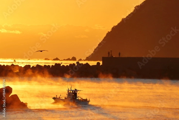 Obraz 美しい久礼湾の朝　（高知県　中土佐町）