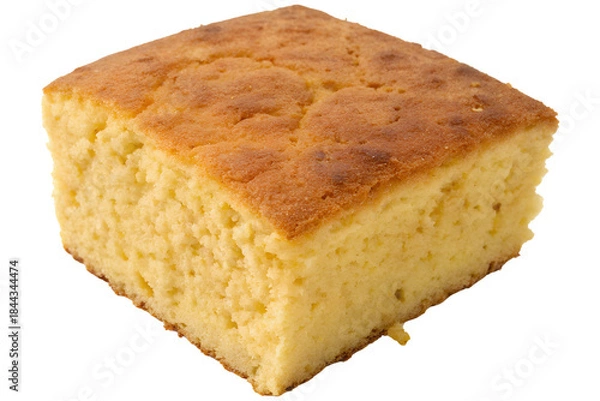Obraz Slice of Cornbread, transparent background