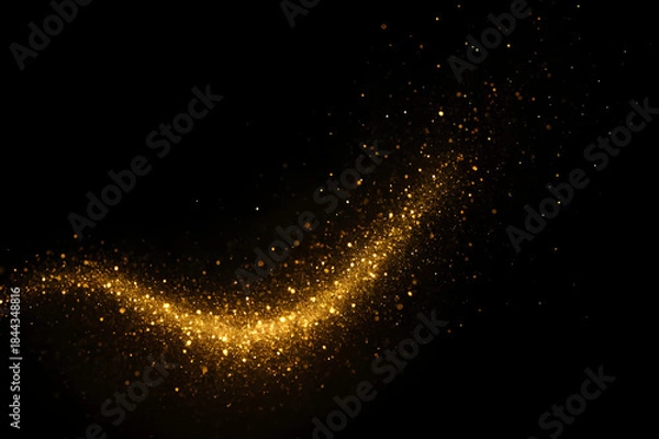 Obraz dark background with glitter, abstract glowing lines