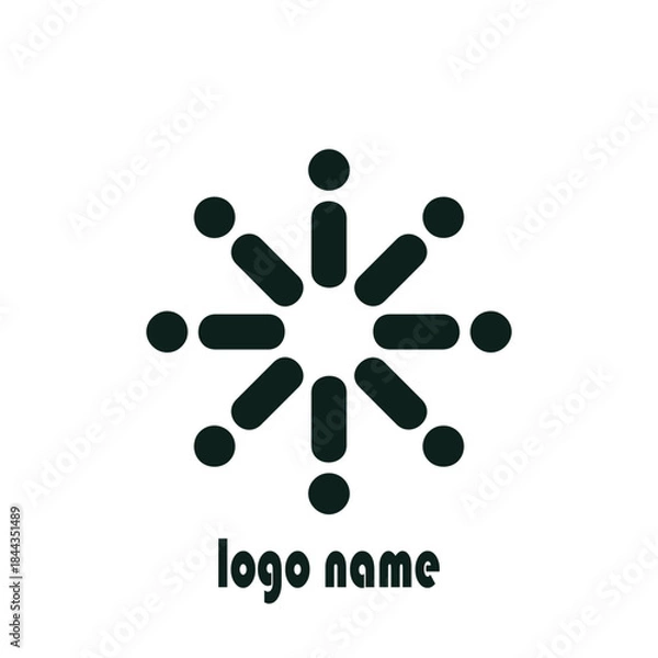 Obraz dark colored abstract circular design.vector illustration