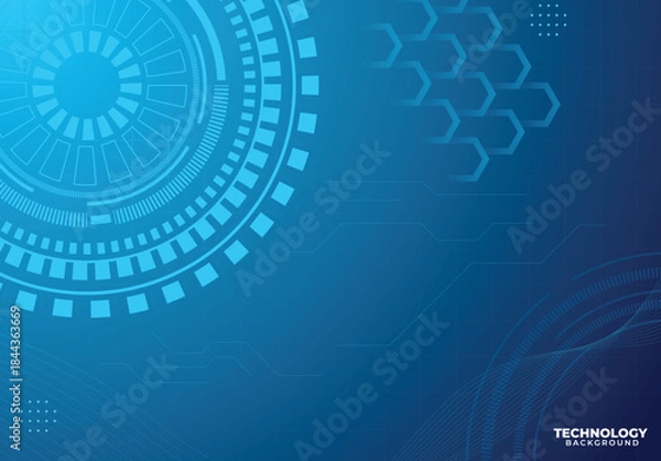 Obraz Modern technology background, abstract technology background, digital technology background design, blue background 
