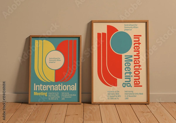 Obraz Mid Century Modern Event Poster Layout