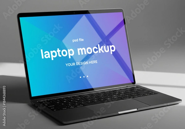 Obraz Laptop in clean environment mockup