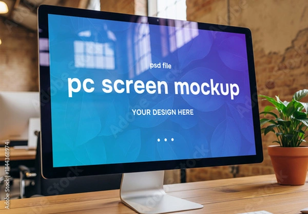 Fototapeta Pc screen or monitor mockup