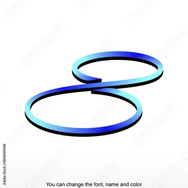 Obraz Infinity Blue Logo Template Design Vector