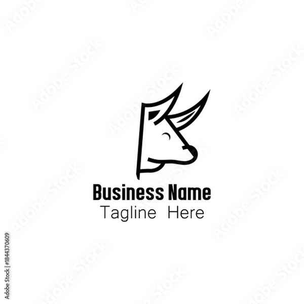 Obraz Minimalist Line Art Deer Head Logo for Modern Branding