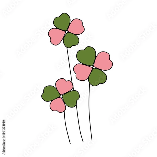 Obraz Three lucky shamrocks