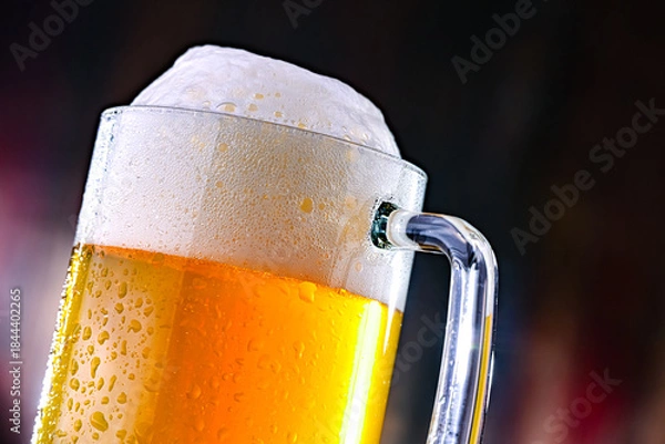 Obraz A mug of pale lager beer