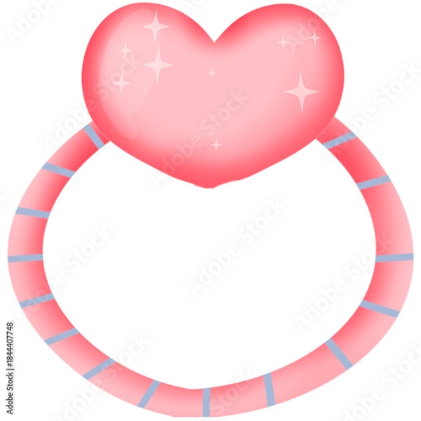 Fototapeta red heart ring