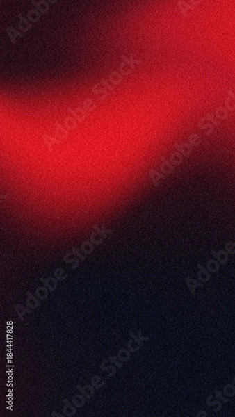 Fototapeta Vertical blurry gradient background with warm red and black colors . Hot color background with grain and noise texture, design for banner or social media