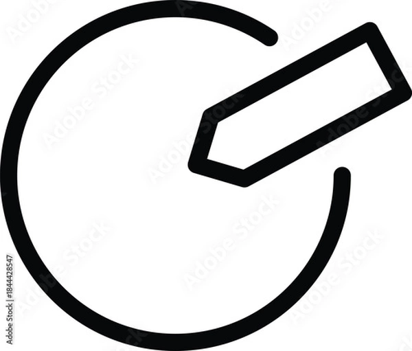 Obraz Edit pencil circle button icon