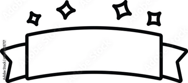 Obraz Celebration ribbon banner with sparkles