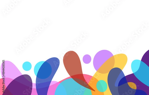 Obraz multicolor water splash shape frame illustration	