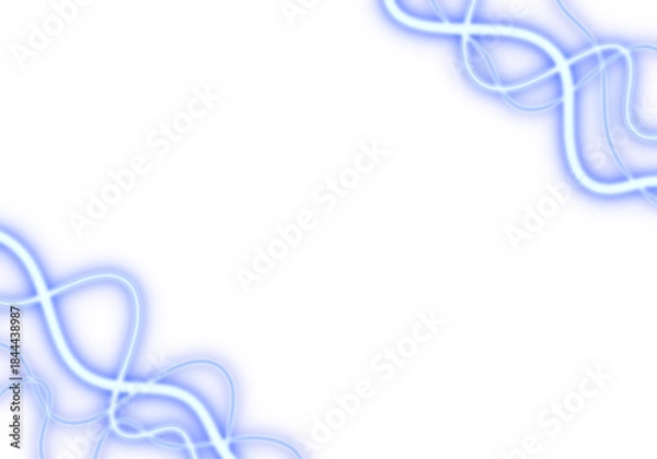 Obraz glow lines flow shapes  frame