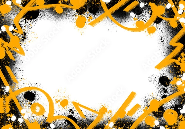 Obraz abstract sprayed graffiti frame illustration	