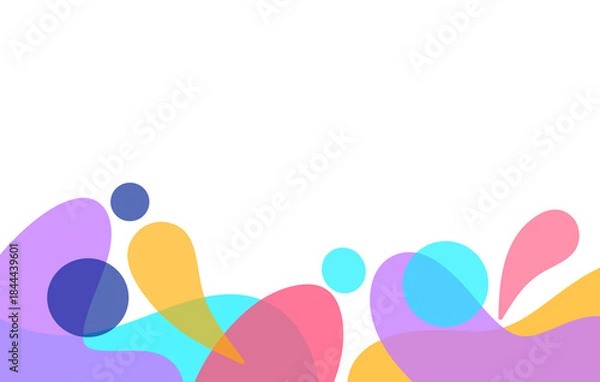 Obraz multicolor water splash shape frame illustration	