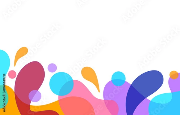 Obraz multicolor water splash shape frame illustration	