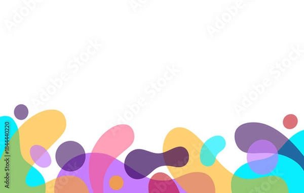 Obraz multicolor water splash shape frame illustration	