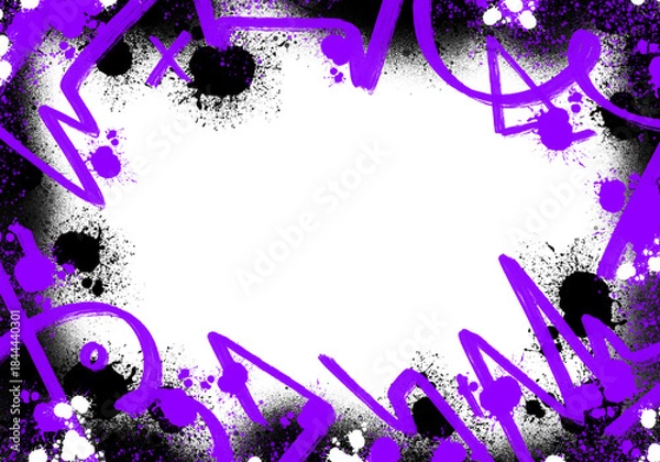 Obraz abstract sprayed graffiti frame illustration	