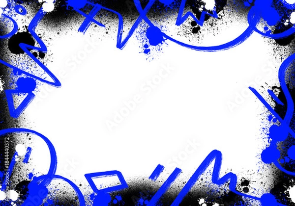 Obraz abstract sprayed graffiti frame illustration	