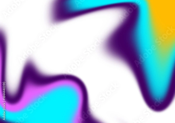 Obraz multicolor blur liquid gradient shapes in transparent background