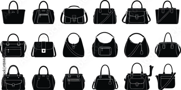 Fototapeta Vector illustration set of gray wood log slices with detailed tree rings, illustrating lumber, forestry, natural texture, growth patterns, and aging concepts.