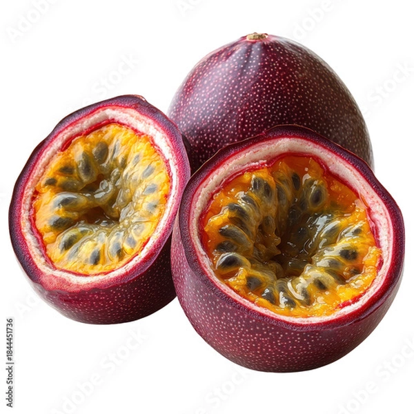Obraz halved passion fruit isolated on a white background