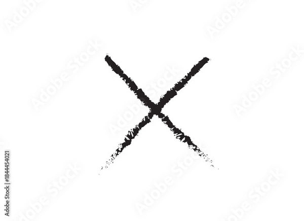 Fototapeta Black Cross Shape Icon Isolated on Transparent Background
