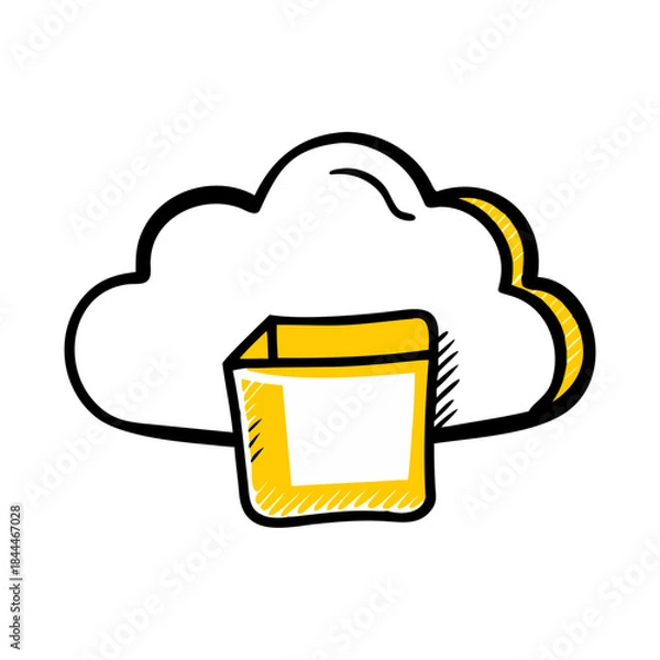 Obraz a Cloud storage, vector