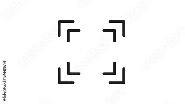 Obraz Full screen icon for user interface and web design.