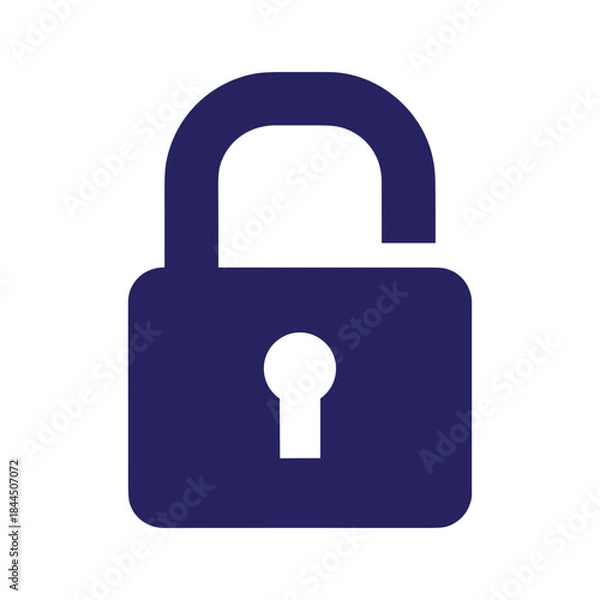 Obraz Unlocked padlock symbolizing open access