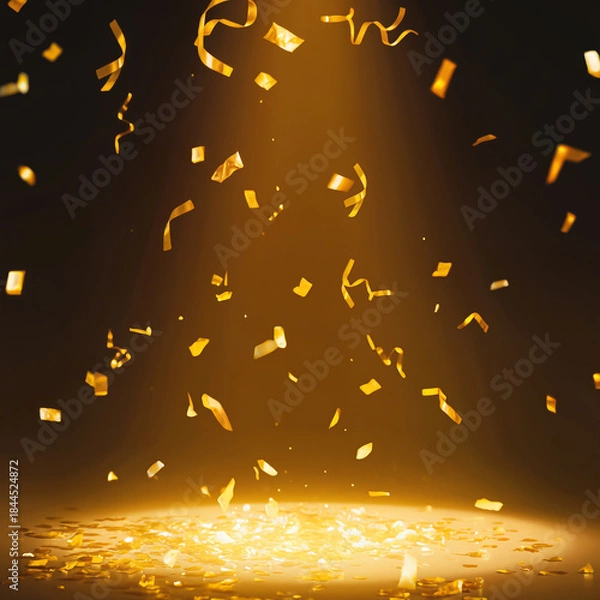 Fototapeta golden confetti