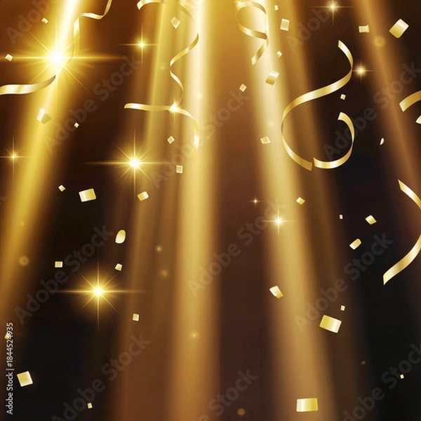 Fototapeta golden confetti