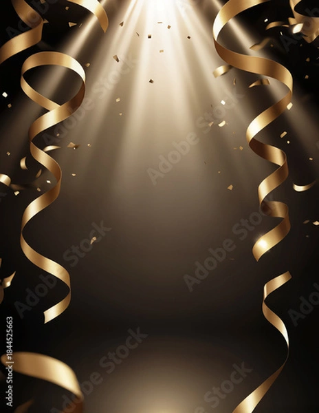 Fototapeta golden confetti